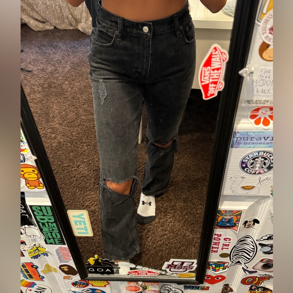 Abercrombie curve love ultra high rise straight jeans